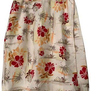 DIsney World Hawaiian Mickey Mouse Silk Wrap Skirt